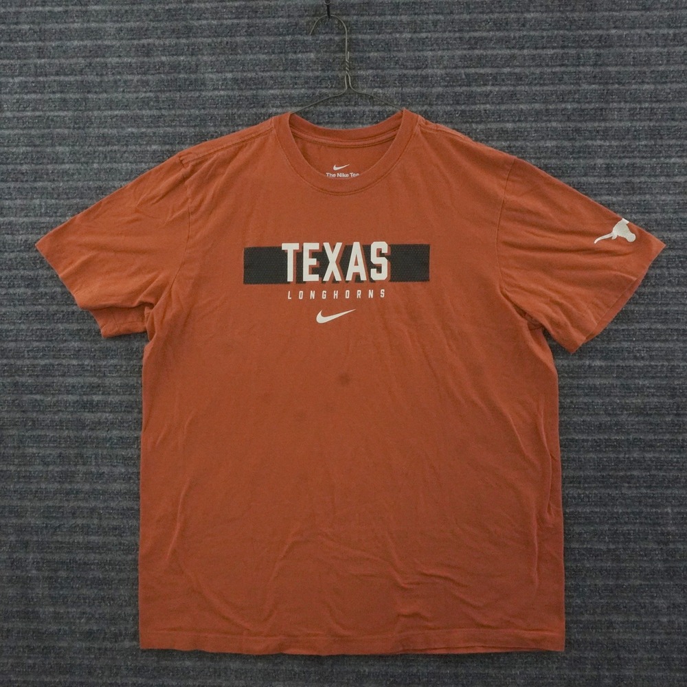 Nike Texas Longhorns T-Shirt Mens L Orange Short Sleeve Graphic Tee